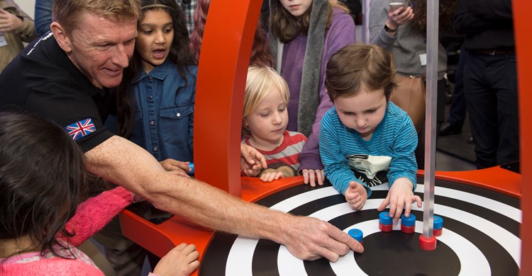 Astronaut Tim Peake at the launch of the STEM Discovery Centre