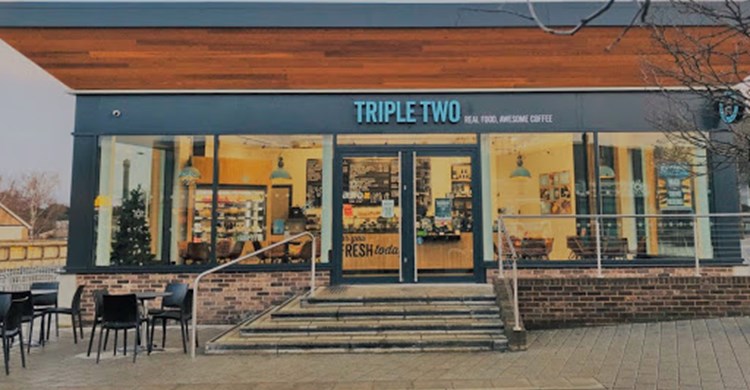 Completed café at Station Square