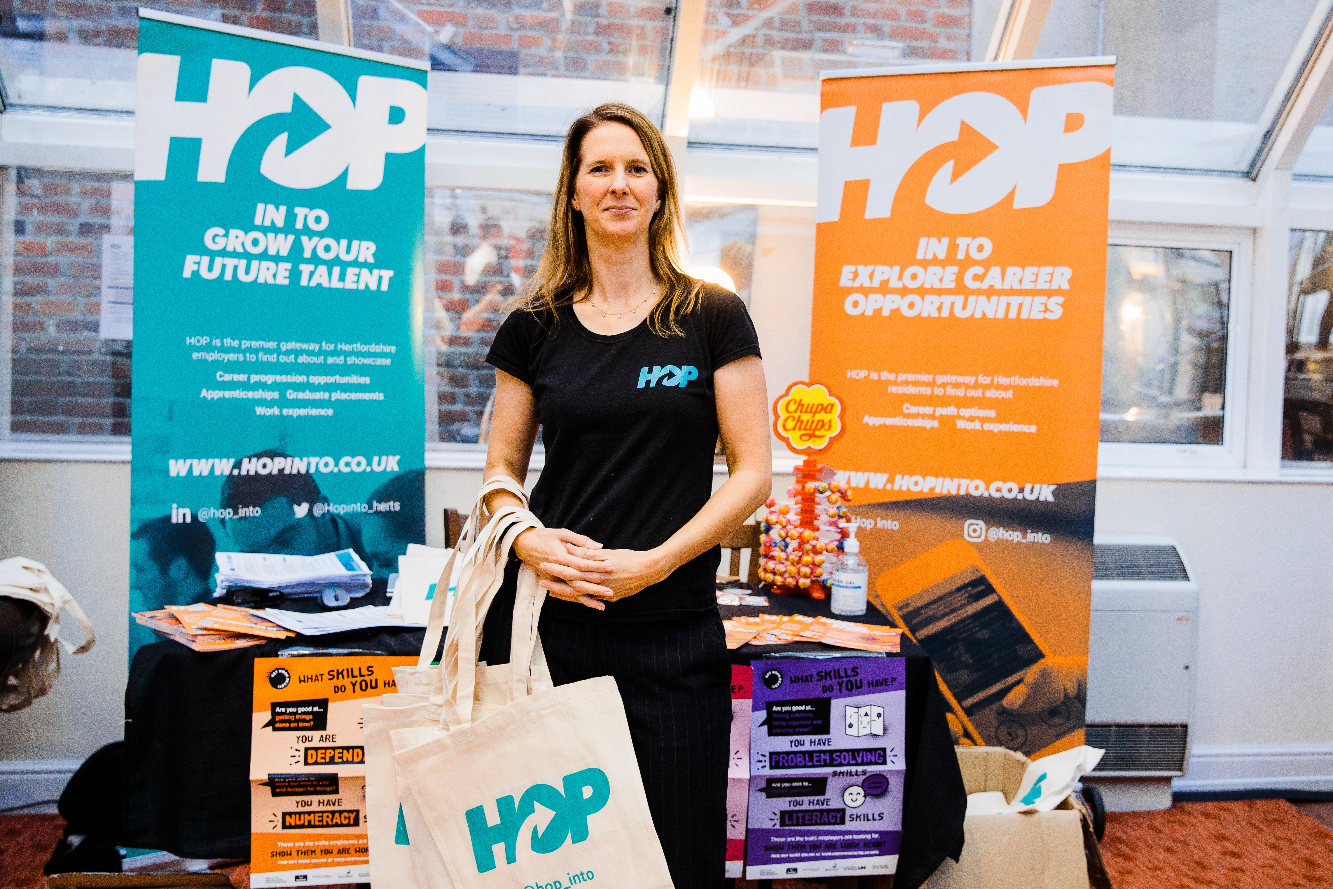 Caroline Cartwright, Head of Skills at Generation Hitchin showcasing HOP