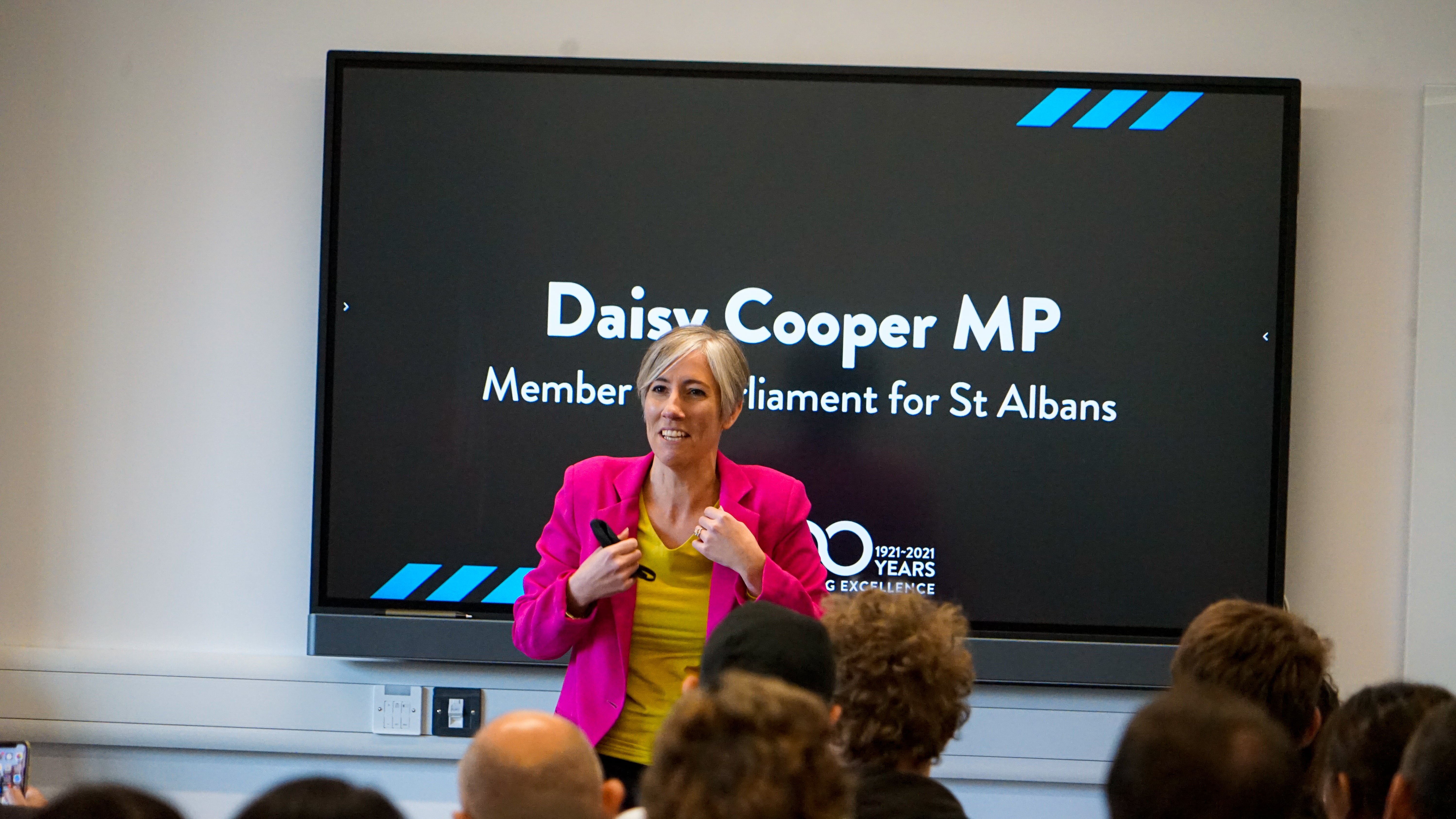 Daisy Cooper MP at the opening of the Evolution centre