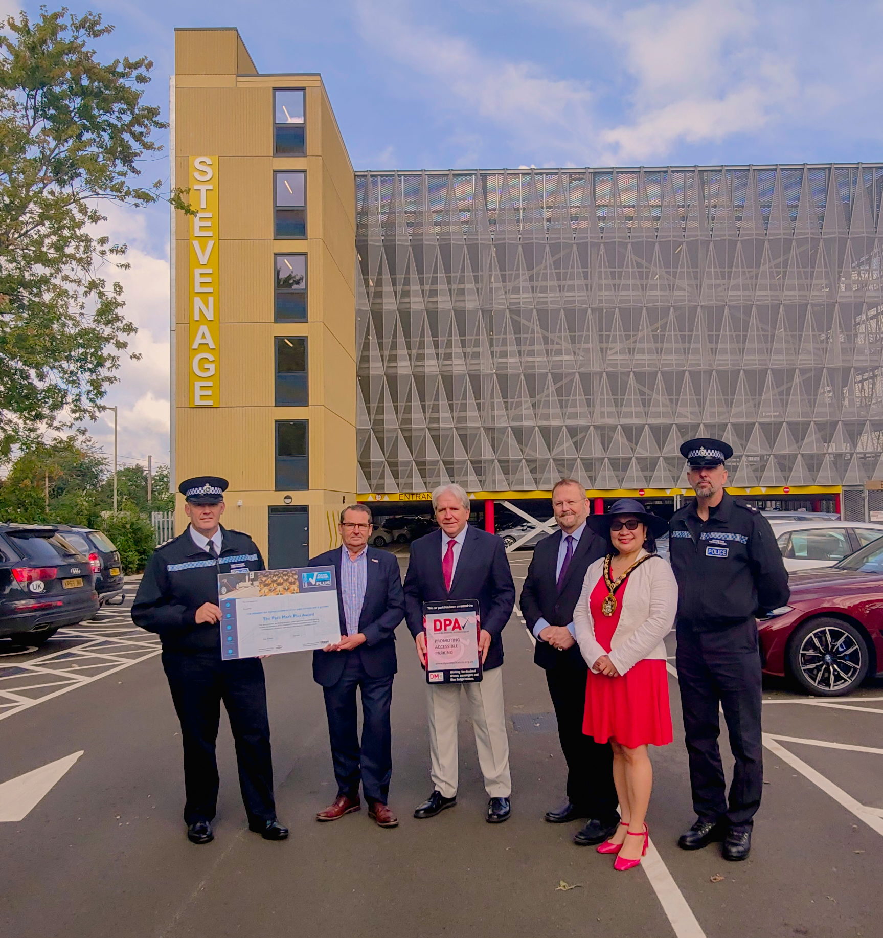 Park Mark Plus awarded to Stevenage Railway Station North car park
