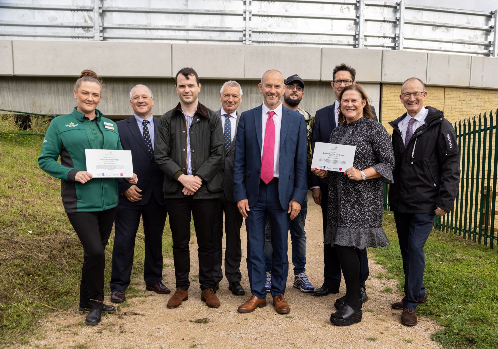 Local stakeholders with Claire and Debbie