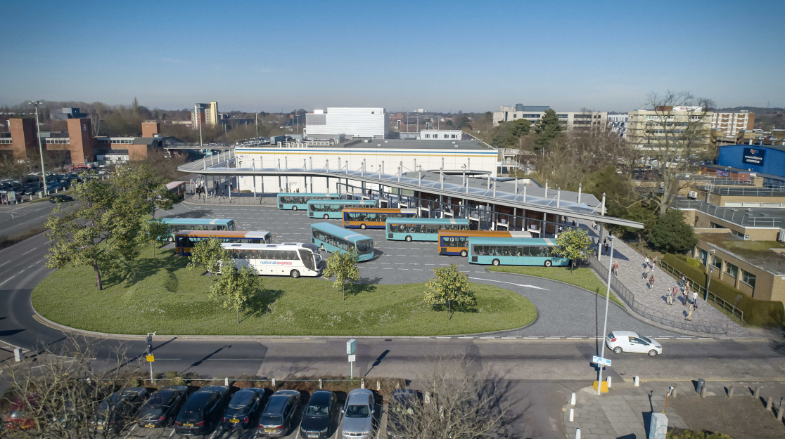 CGI of new bus interchange
