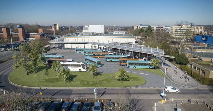 CGI of new bus interchange