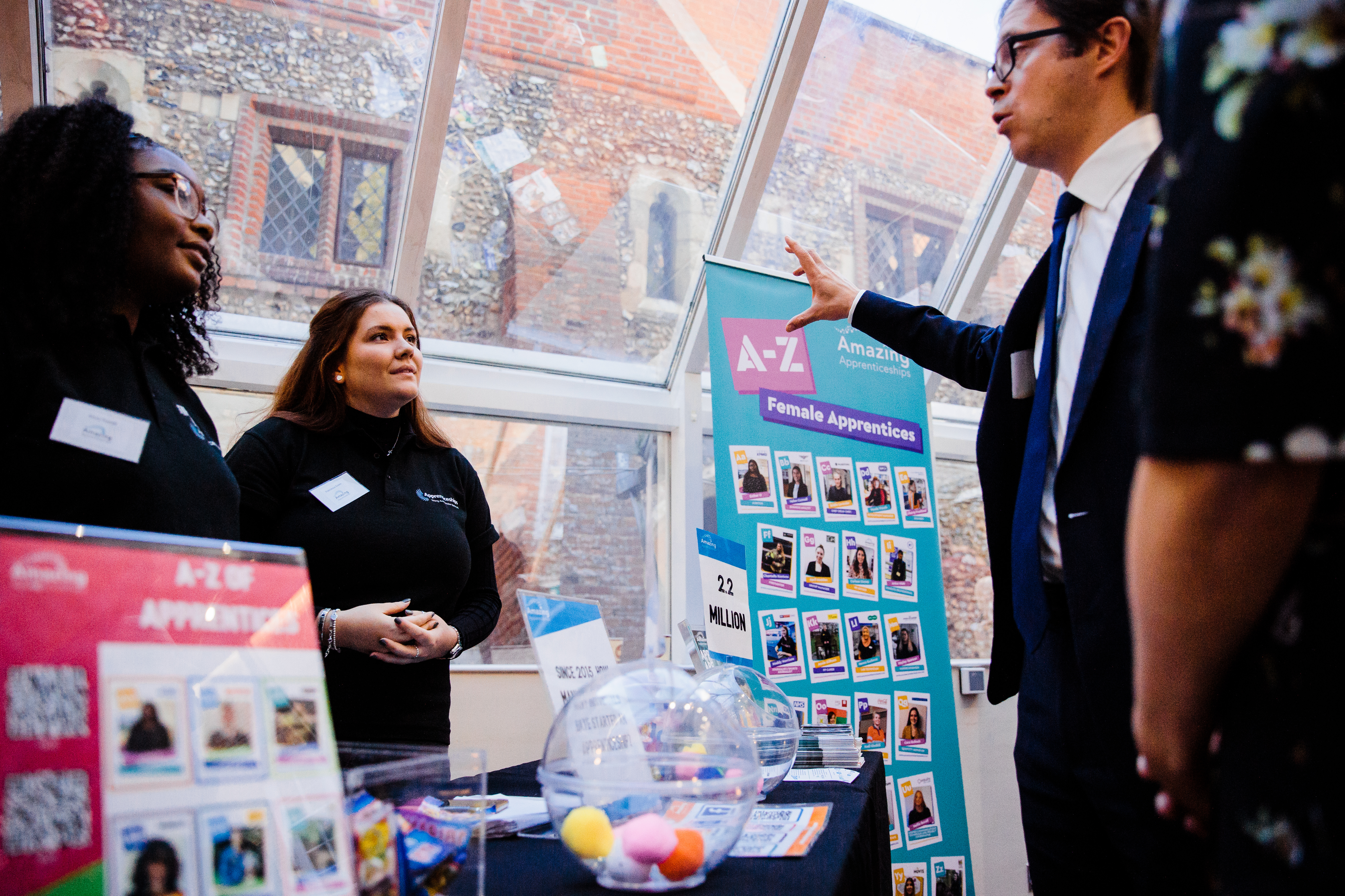 The skills minister visits the Amazing apprenticeships stand 