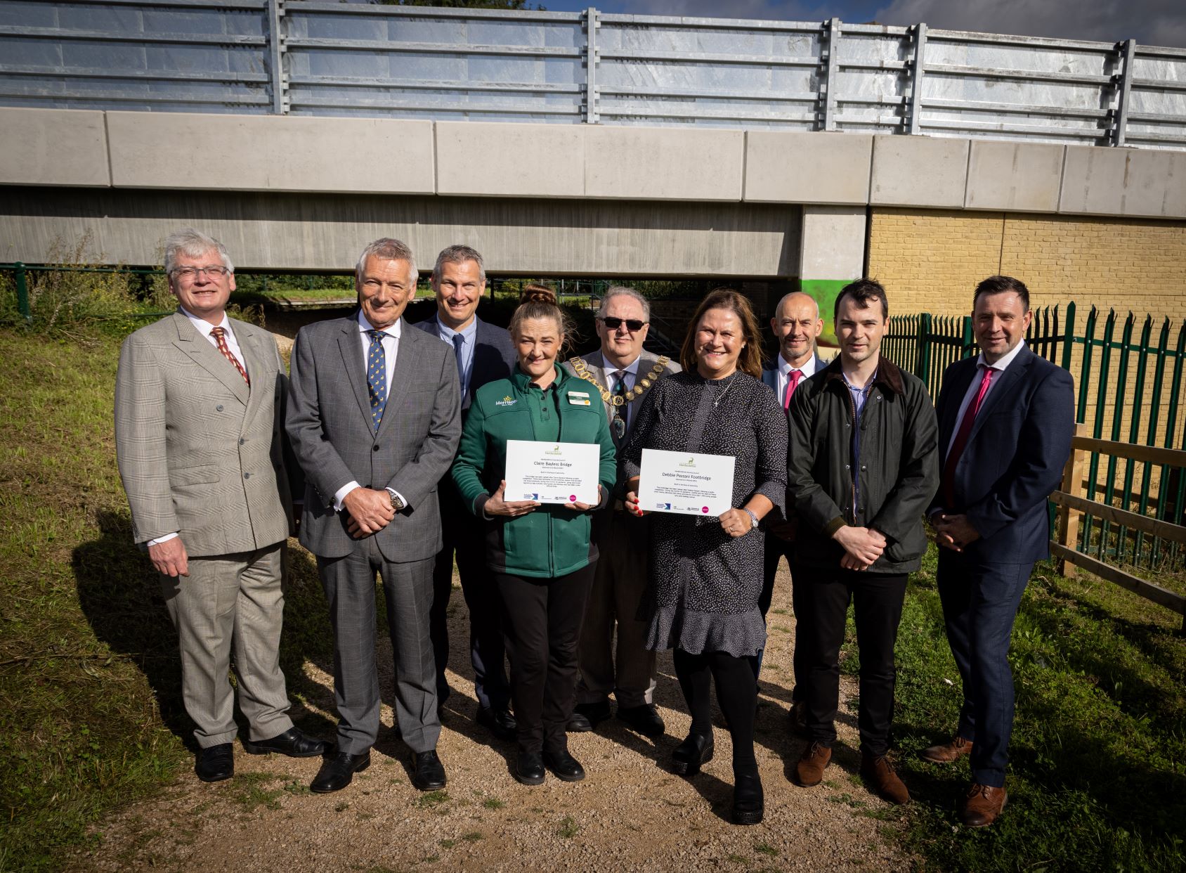 Adam Wood, Head of Infrastructure and Regeneration, Hertfordshire LEP, (second left) together with other dignitaries