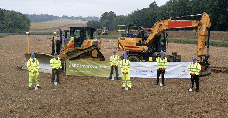 A602 spade in the ground - August 2020