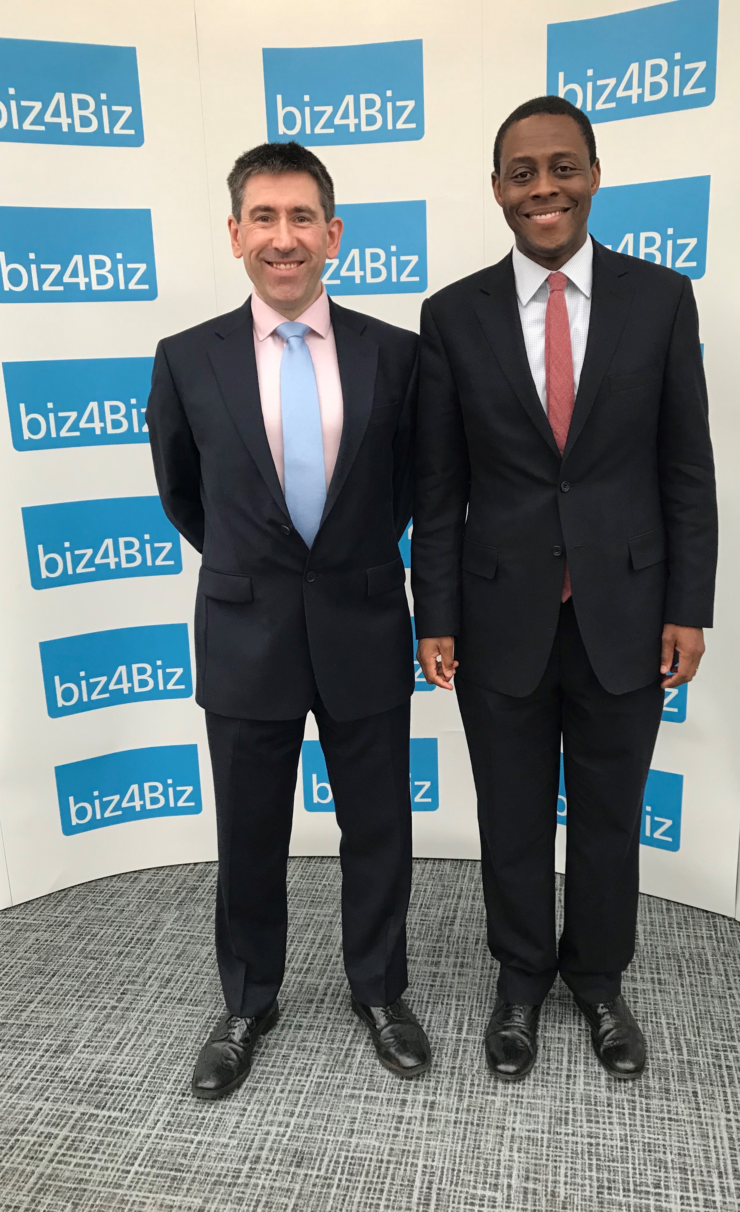 Stephen Ainsworth, Head of Mid-Corporate, Eastern Region at Barclays, with Bim Afolami, MP for Hitchin and Harpenden and Conservative Party Vice Chair for Youth