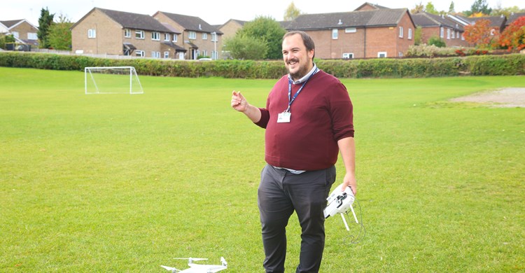 Drone demonstration at North Herts College