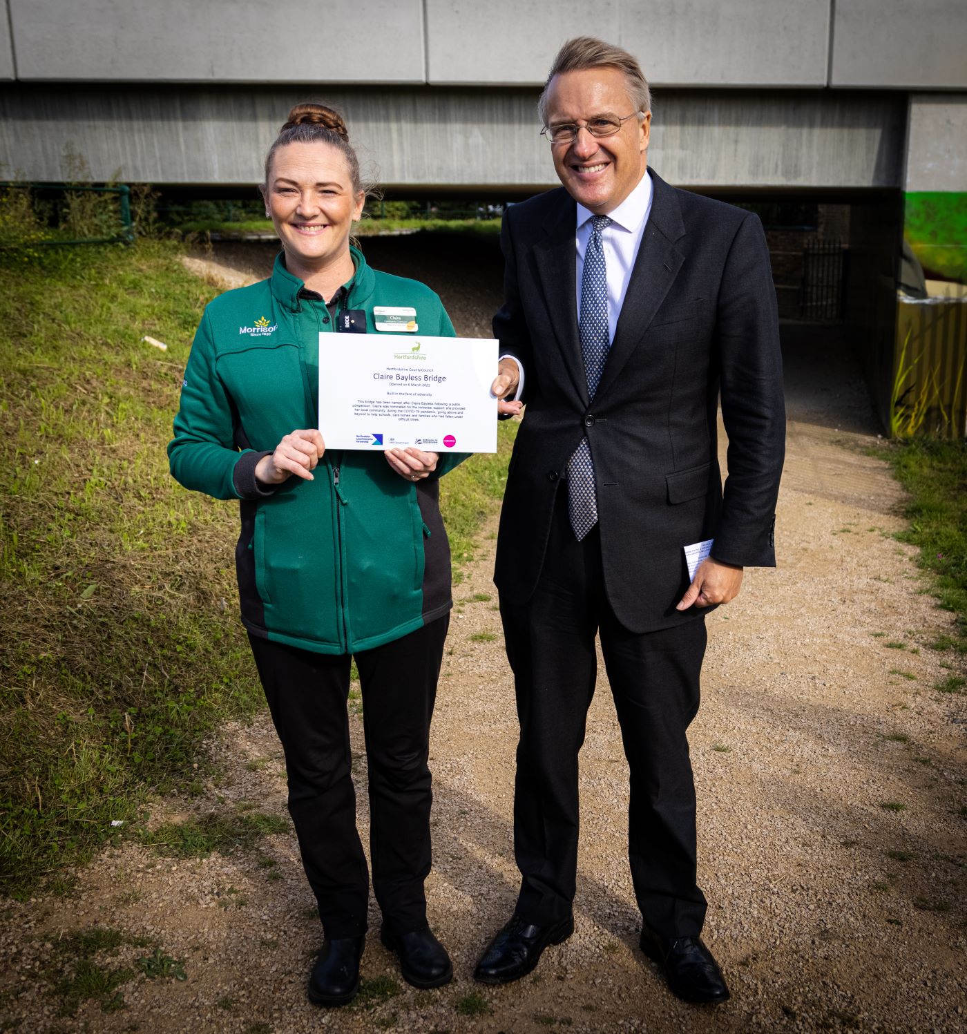 Claire Bayliss and Sir Charles Walker, MP for Broxbourne