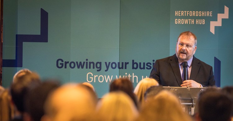 Adrian Hawkins OBE speaks to delegates