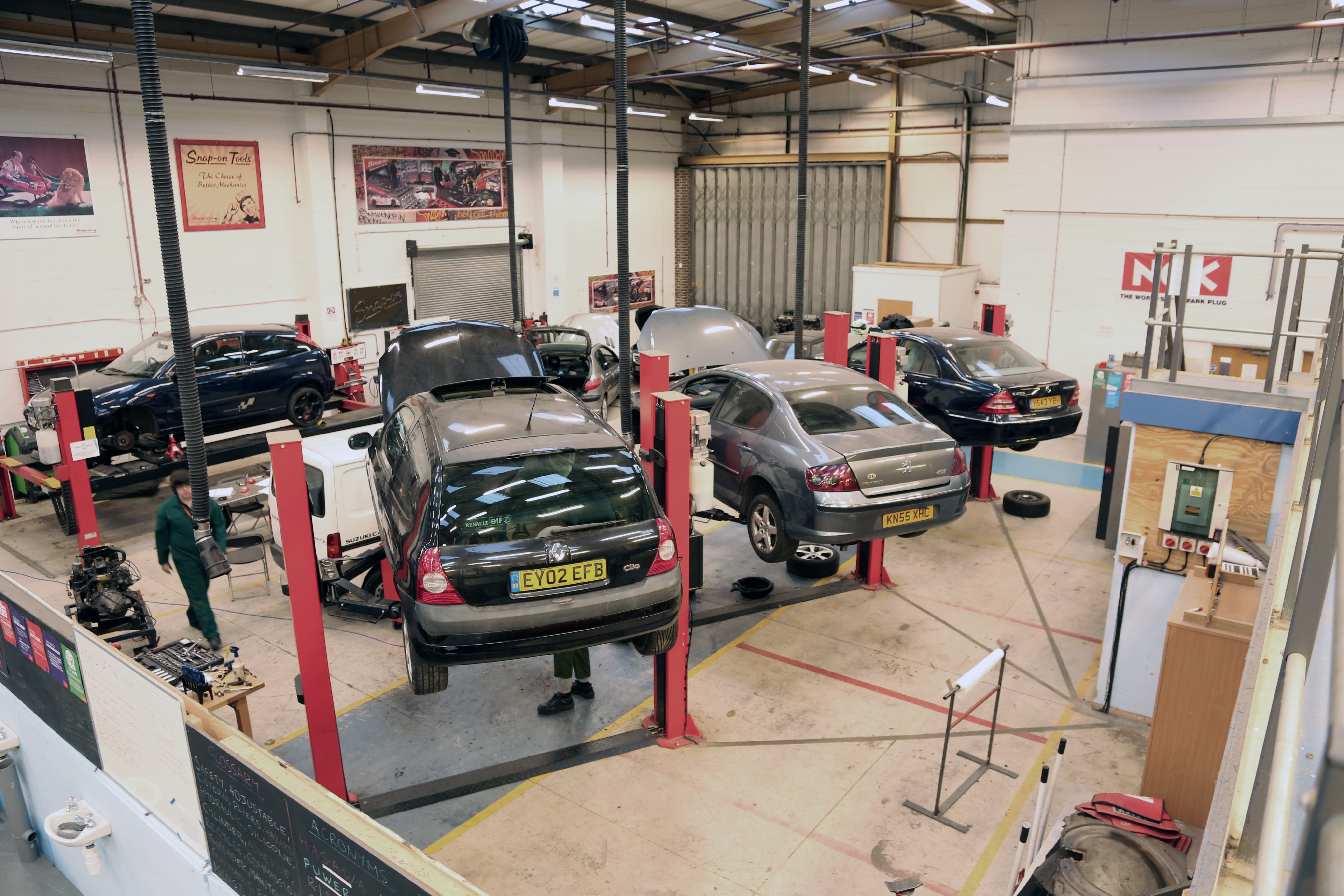 Motor pool at North Herts College