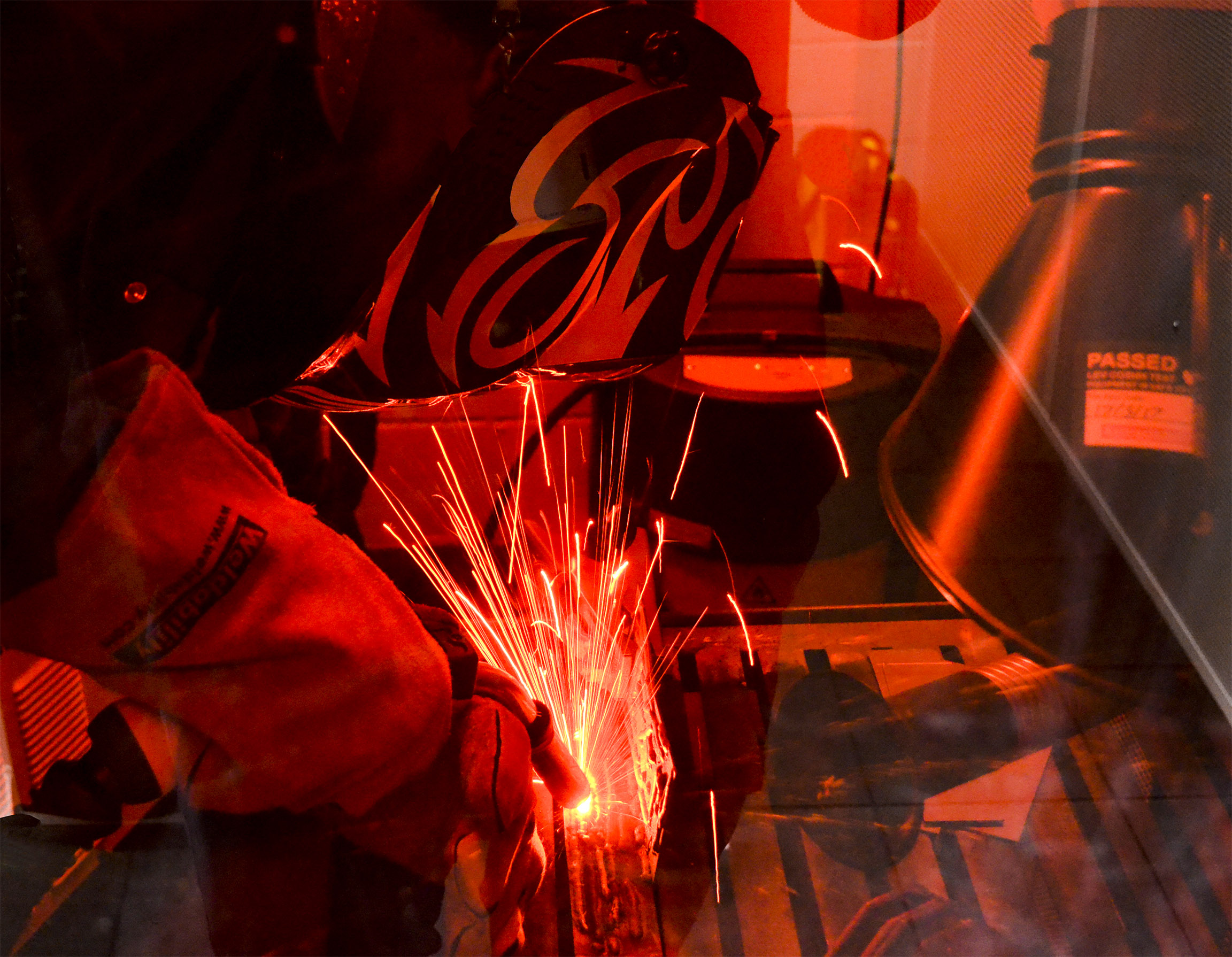 Welding student at West Herts College