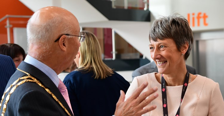 West Herts College Principal Gill Worgan at the Dacorum Campus launch