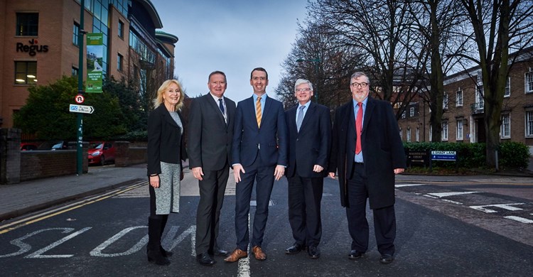 Photo of BID, WBC and LEP at Start of Clarendon Road Works in 2019