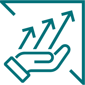 Hertslep Icon Investment Teal Arrow