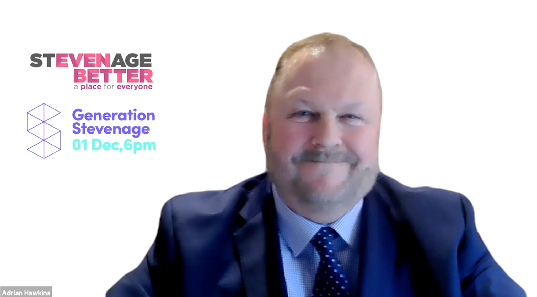 Adrian Hawkins, Chair, Stevenage Development Board