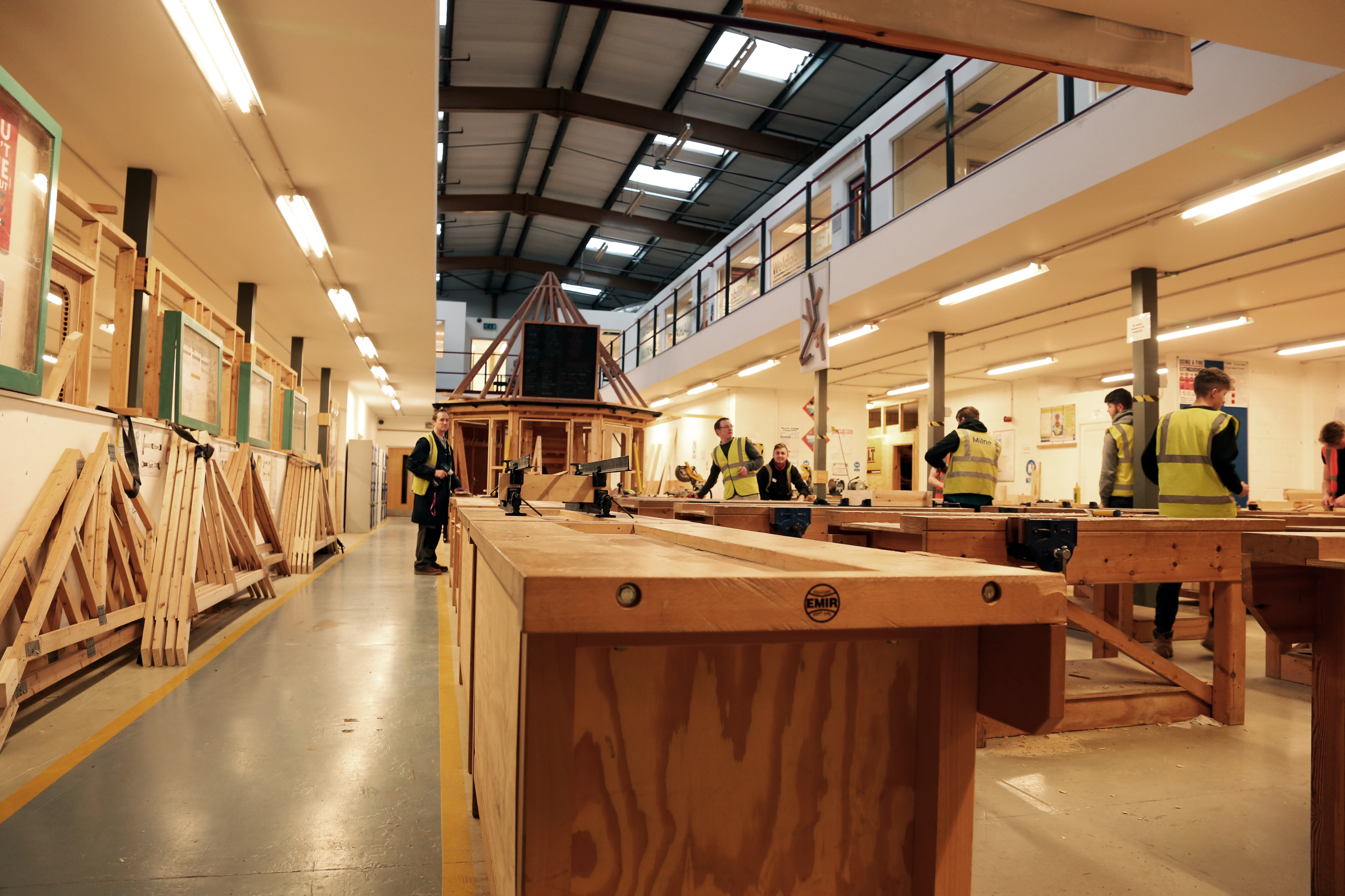 Carpentry shop at North Herts College