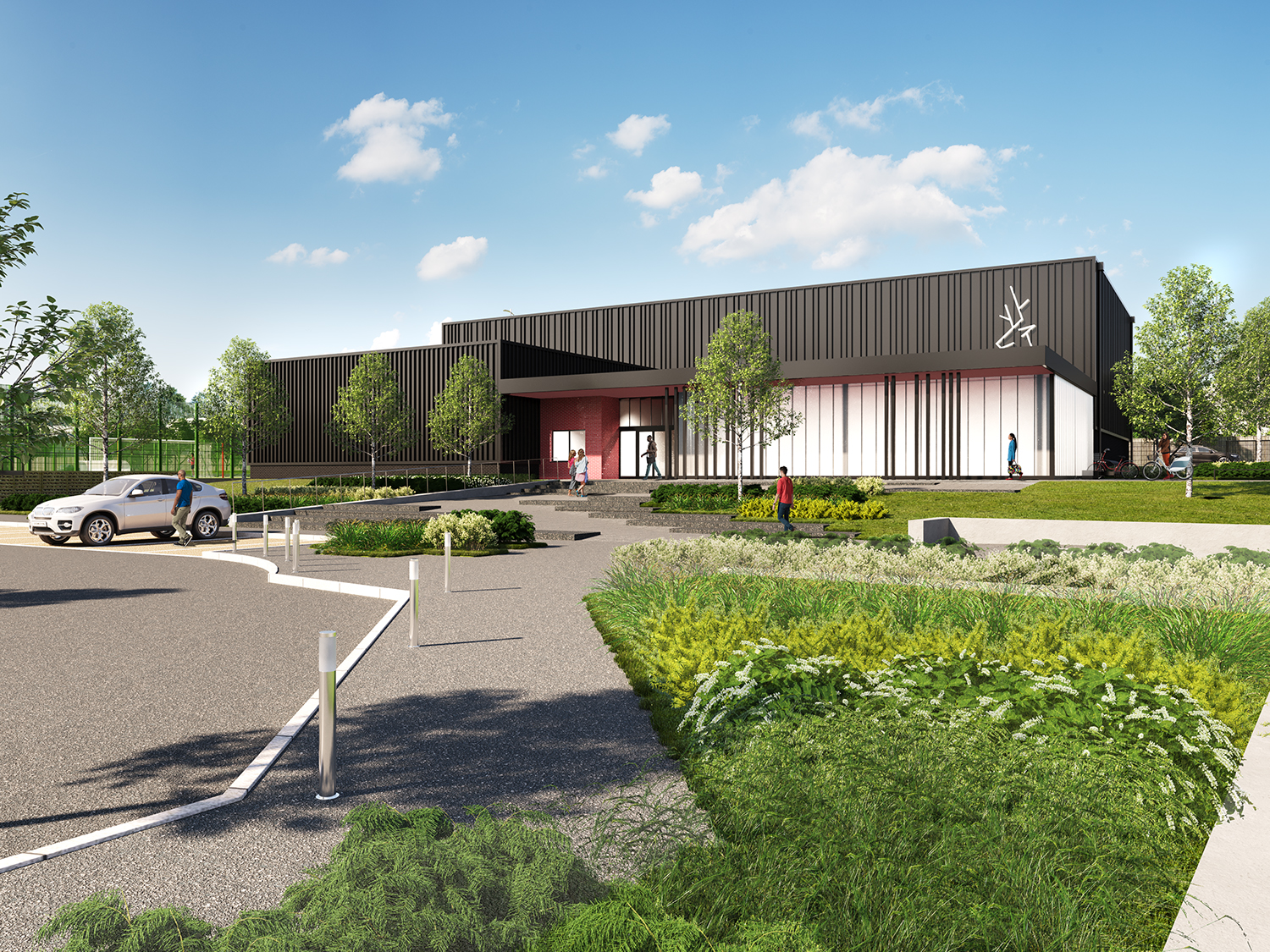 North Herts College Hitchin Campus Sports Science Facilities CGI Day