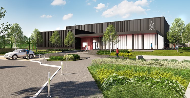 North Herts College Hitchin Campus Sports Science Facilities CGI Day