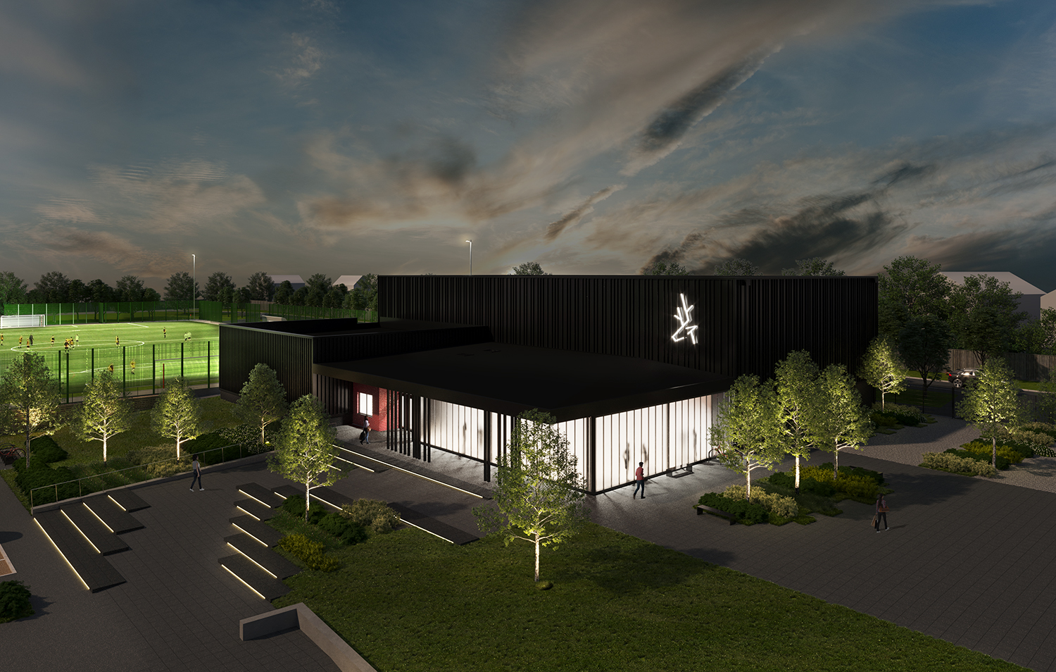 North Herts College Hitchin Campus Sports Science Facilities CGI Night