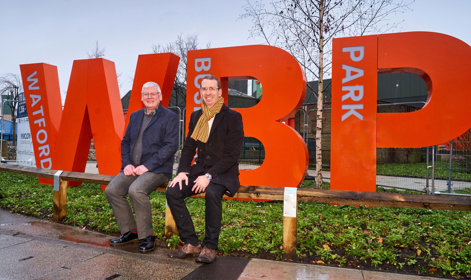 Adam Wood and Mayor Peter Taylor at Watford Business Park