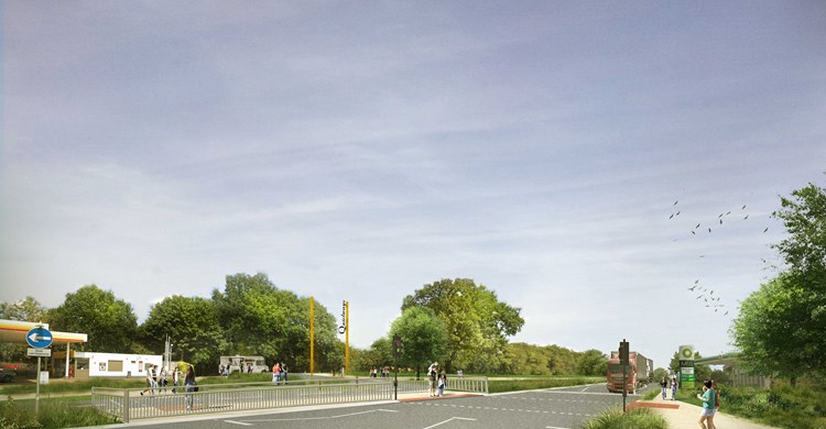 Artist's impression - Buncefield Lane Crossing