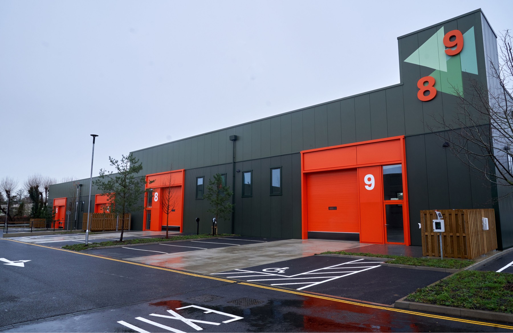 The buildings have been designed with flexibility at the forefront, allowing them to be divided into one, two, or four units to suit different tenant needs.